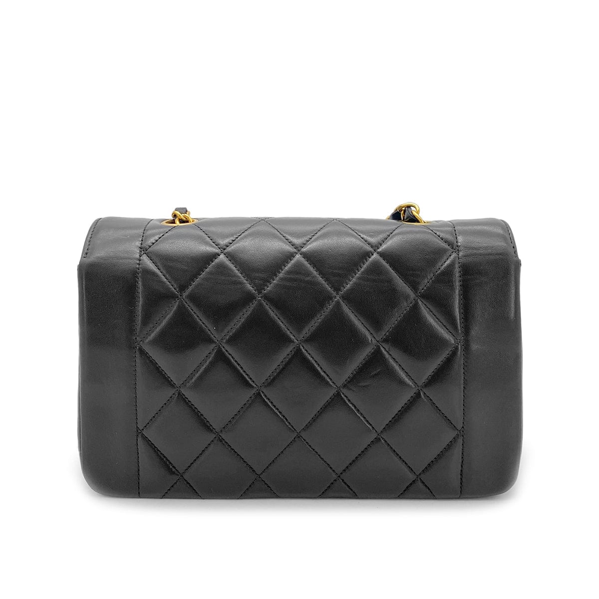 Luxury Promise Japan CHANEL VINTAGE DIANA SMALL CHAIN SHOULDER BAG BLACK LAMB SKIN 90264535