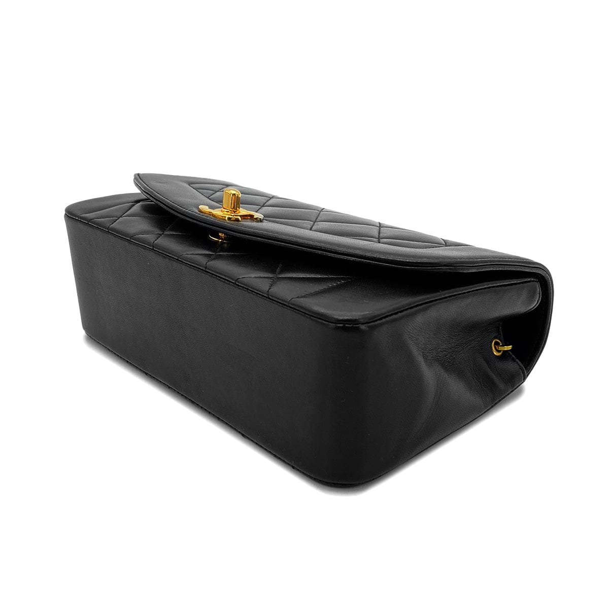 Luxury Promise Japan CHANEL VINTAGE DIANA SMALL CHAIN SHOULDER BAG BLACK LAMB SKIN 90268884