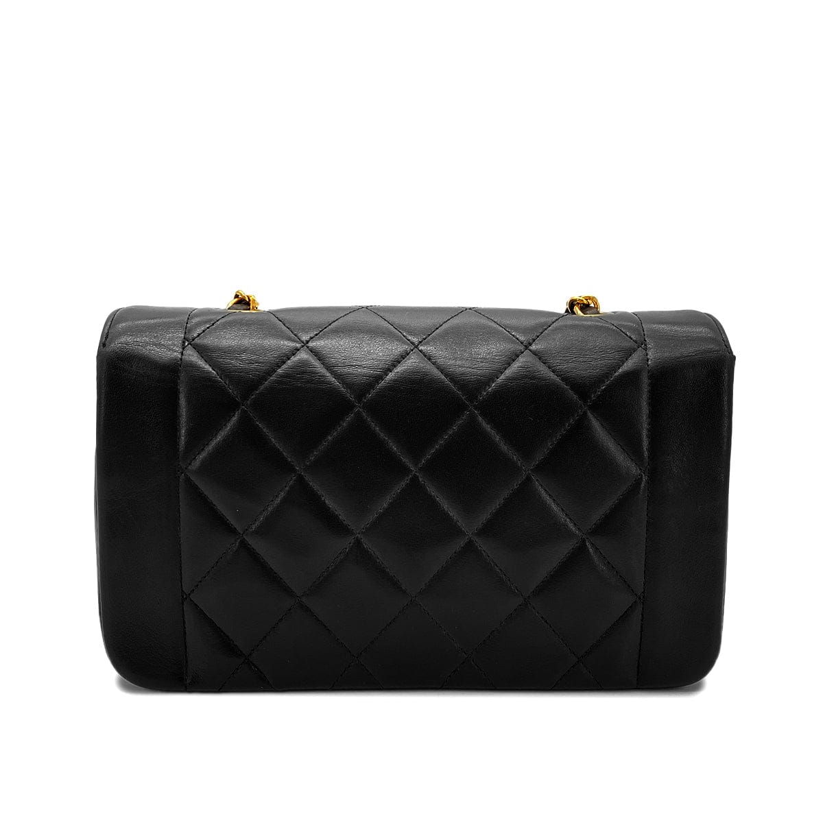 Luxury Promise Japan CHANEL VINTAGE DIANA SMALL CHAIN SHOULDER BAG BLACK LAMB SKIN 90268884