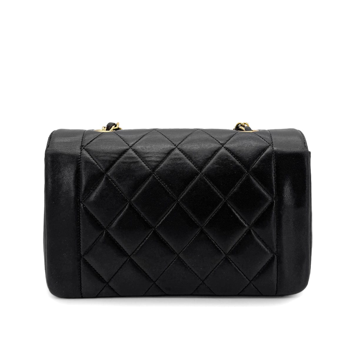 Luxury Promise Japan CHANEL VINTAGE DIANA SMALL CHAIN SHOULDER BAG BLACK LAMB SKIN 90270872