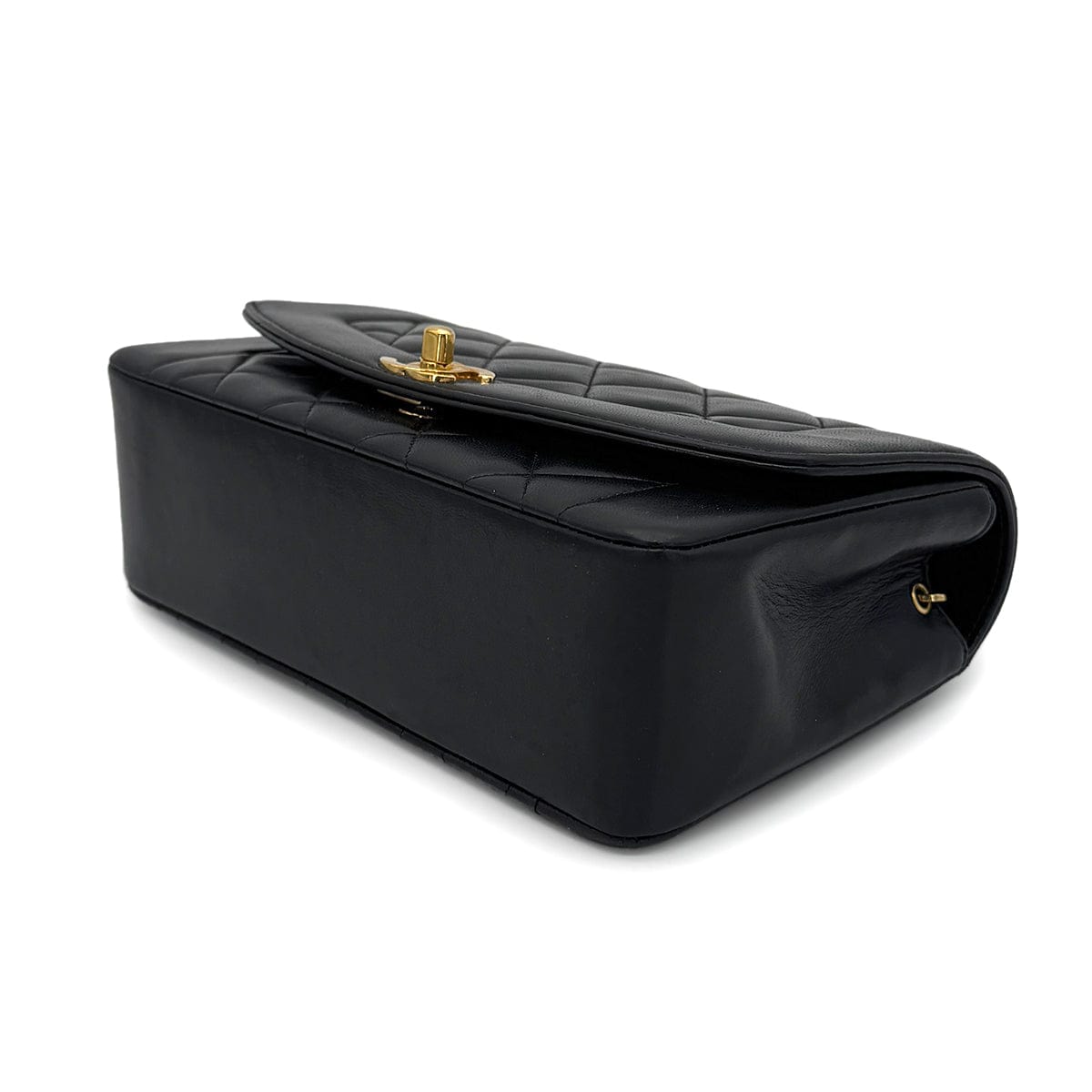 Luxury Promise Japan CHANEL VINTAGE DIANA SMALL CHAIN SHOULDER BAG BLACK LAMB SKIN 90270872