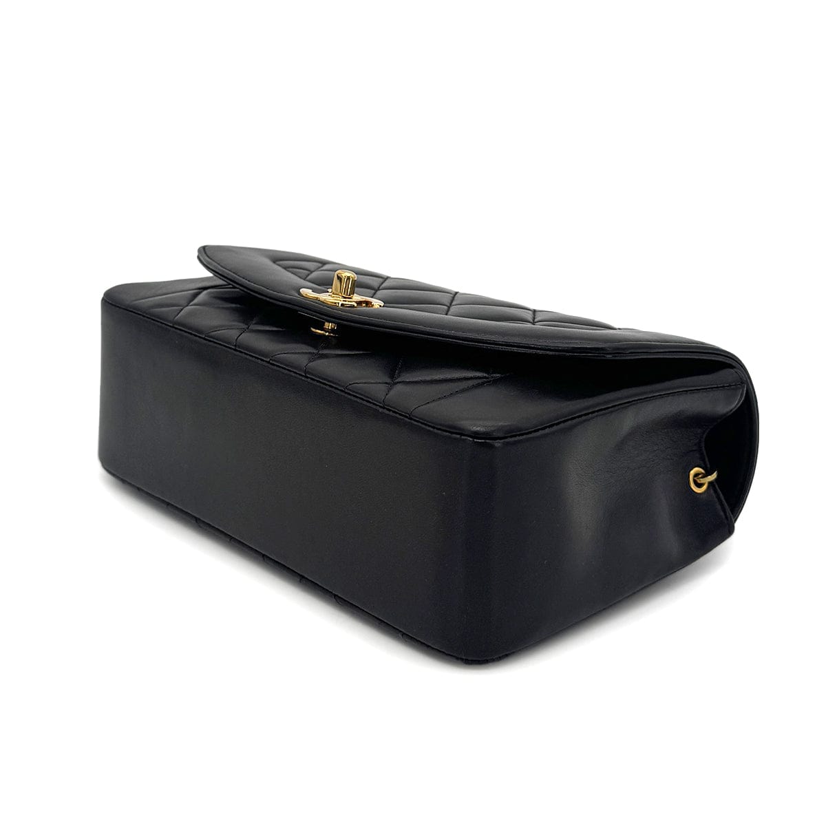 Luxury Promise Japan CHANEL VINTAGE DIANA SMALL CHAIN SHOULDER BAG BLACK LAMB SKIN 90276363