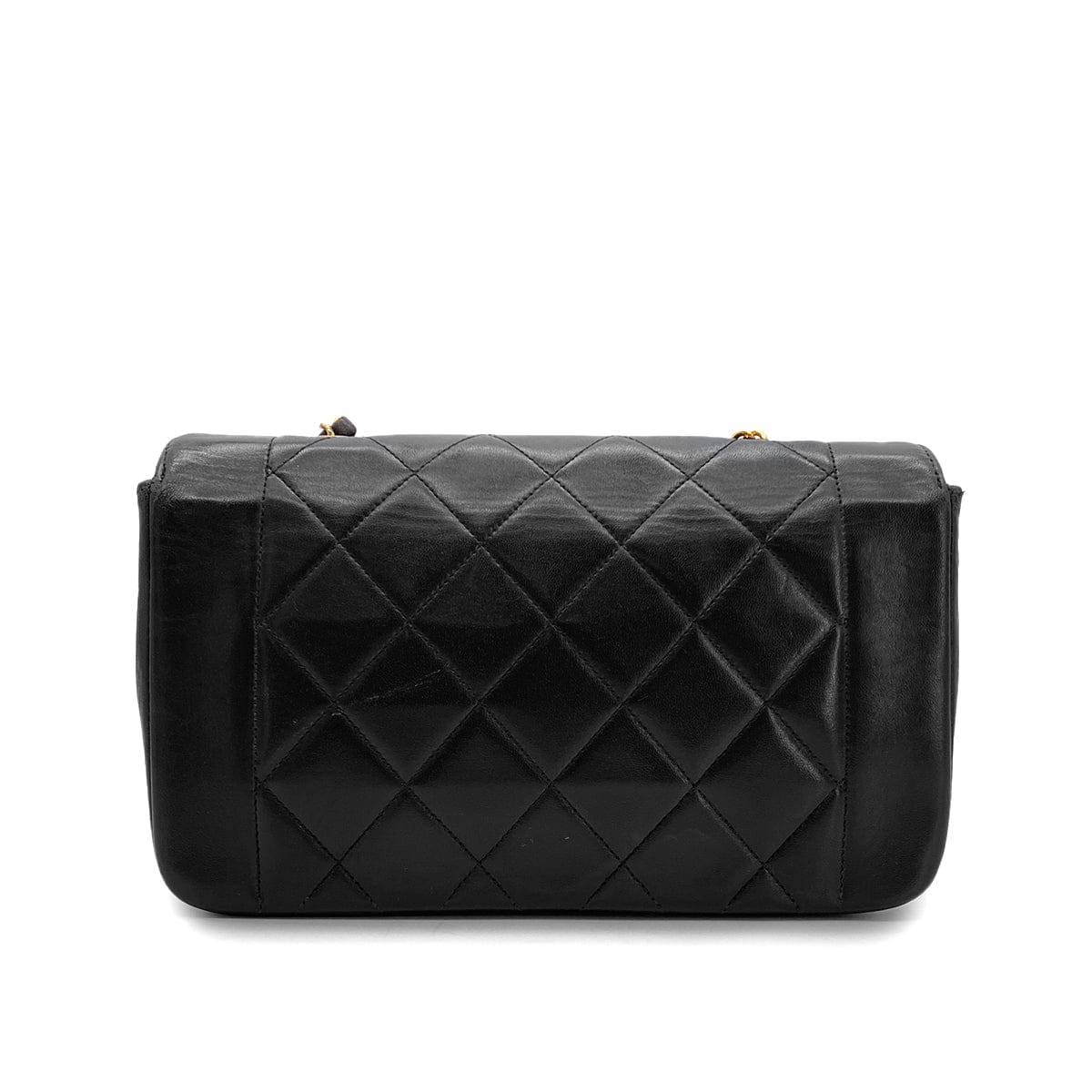 Luxury Promise Japan CHANEL VINTAGE DIANA SMALL CHAIN SHOULDER BAG BLACK LAMB SKIN 90288975