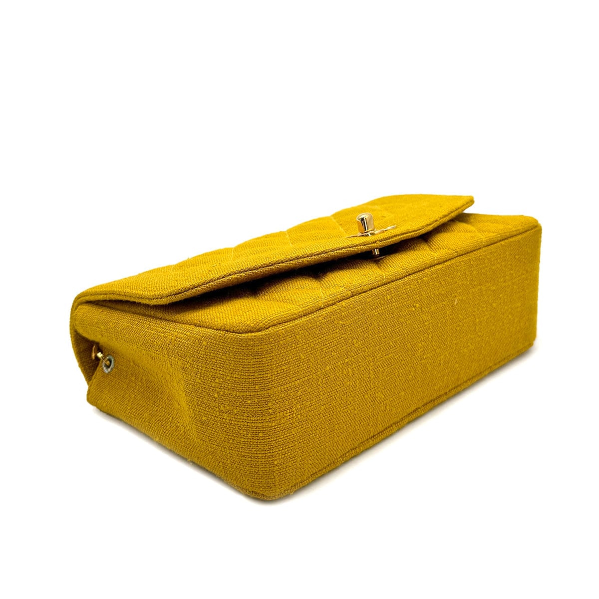 Luxury Promise Japan CHANEL VINTAGE DIANA SMALL CHAIN SHOULDER BAG YELLOW LINEN 90273870