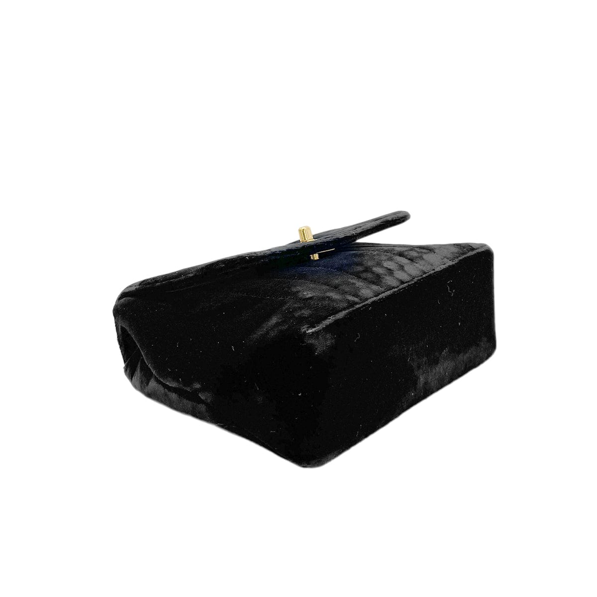 Luxury Promise Japan CHANEL VINTAGE DOUBLE CHAIN HAND BAG BLACK VELOUR 90280646