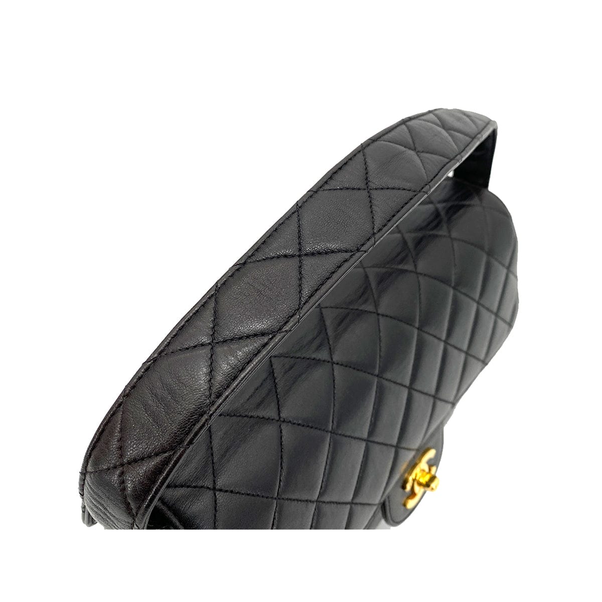 Luxury Promise Japan CHANEL VINTAGE DOUBLE FACE SHOULDER BAG BLACK LAMB SKIN 90259885