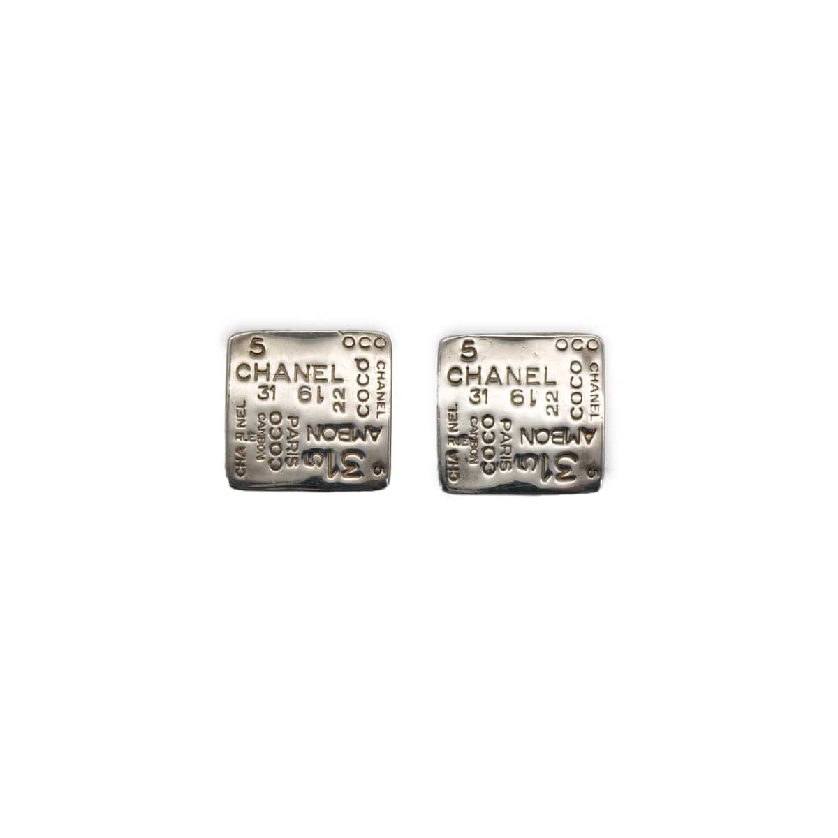 Luxury Promise Japan CHANEL VINTAGE EARRINGS 31 RUE CAMBON SILVER ACCESSORY 90307384