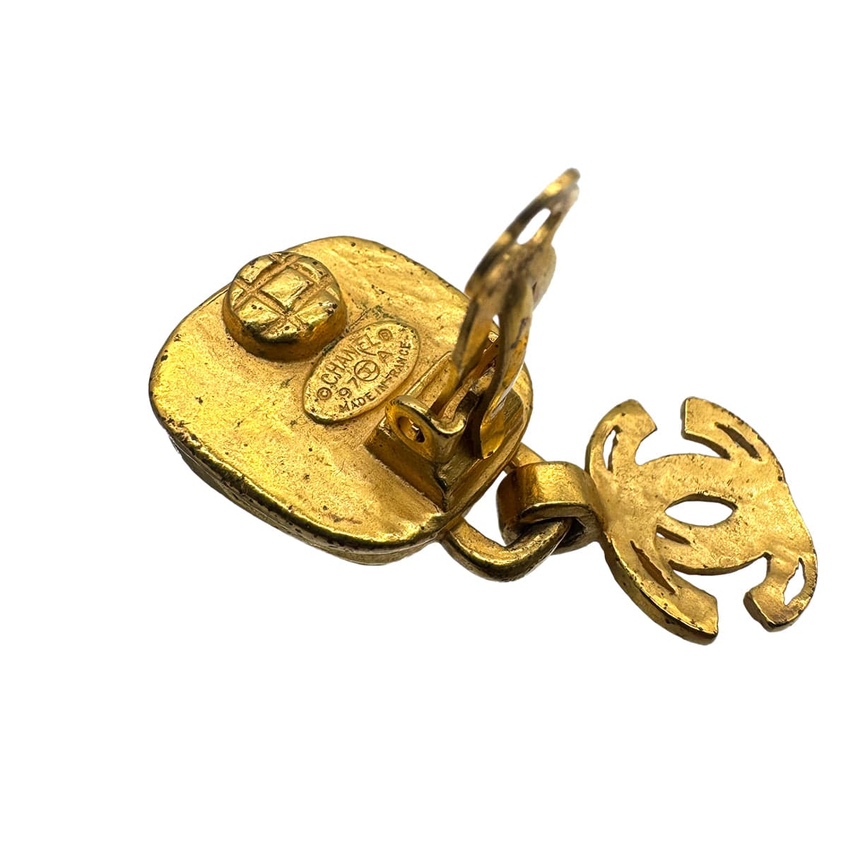 Luxury Promise Japan CHANEL VINTAGE EARRINGS COCOMARK GOLD ACCESSORY 97A 90272523