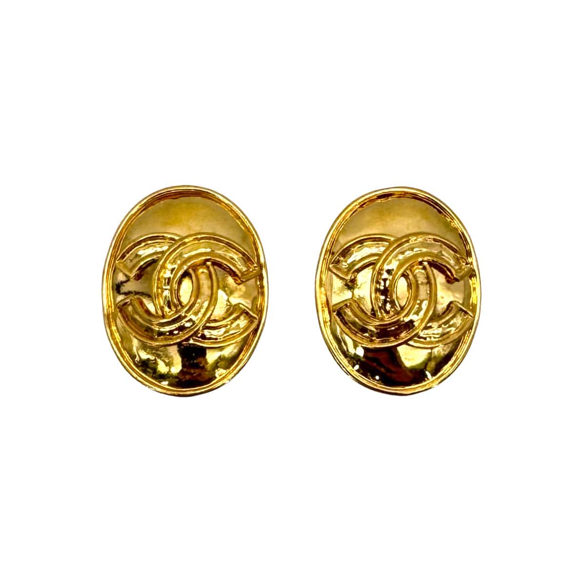 Luxury Promise Japan CHANEL VINTAGE EARRINGS COCOMARK OVAL ACCESSORY 94P 90236878