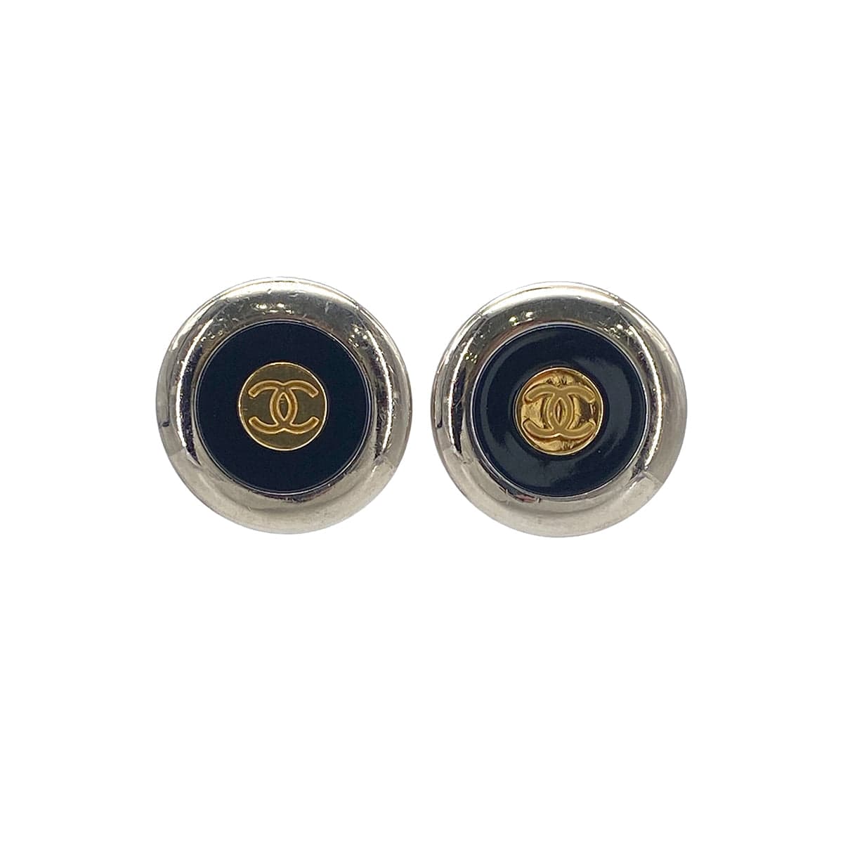 Luxury Promise Japan CHANEL VINTAGE EARRINGS COCOMARK ROUND ACCESSORY 97A 90273387