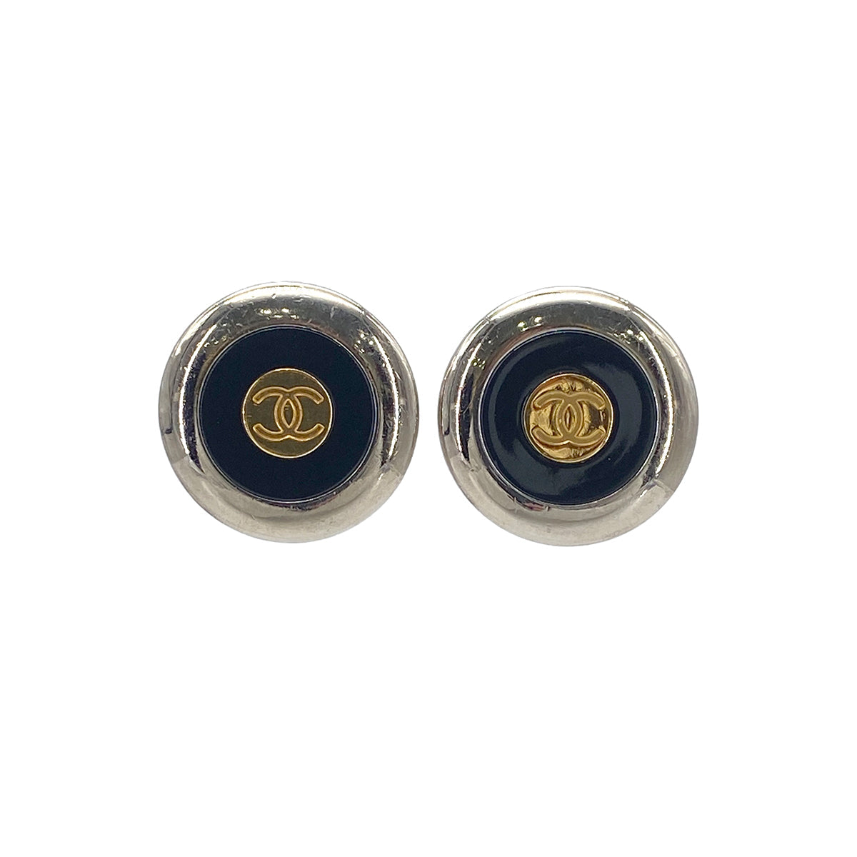 Luxury Promise Japan CHANEL VINTAGE EARRINGS COCOMARK ROUND ACCESSORY 97A 90273387