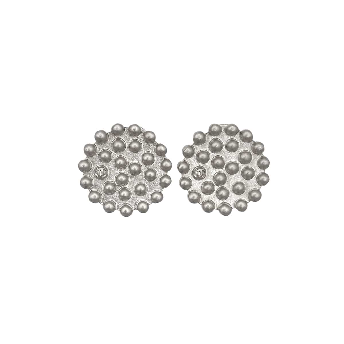 Luxury Promise Japan CHANEL VINTAGE EARRINGS COCOMARK ROUND SILVER ACCESSORY 98P 90271839