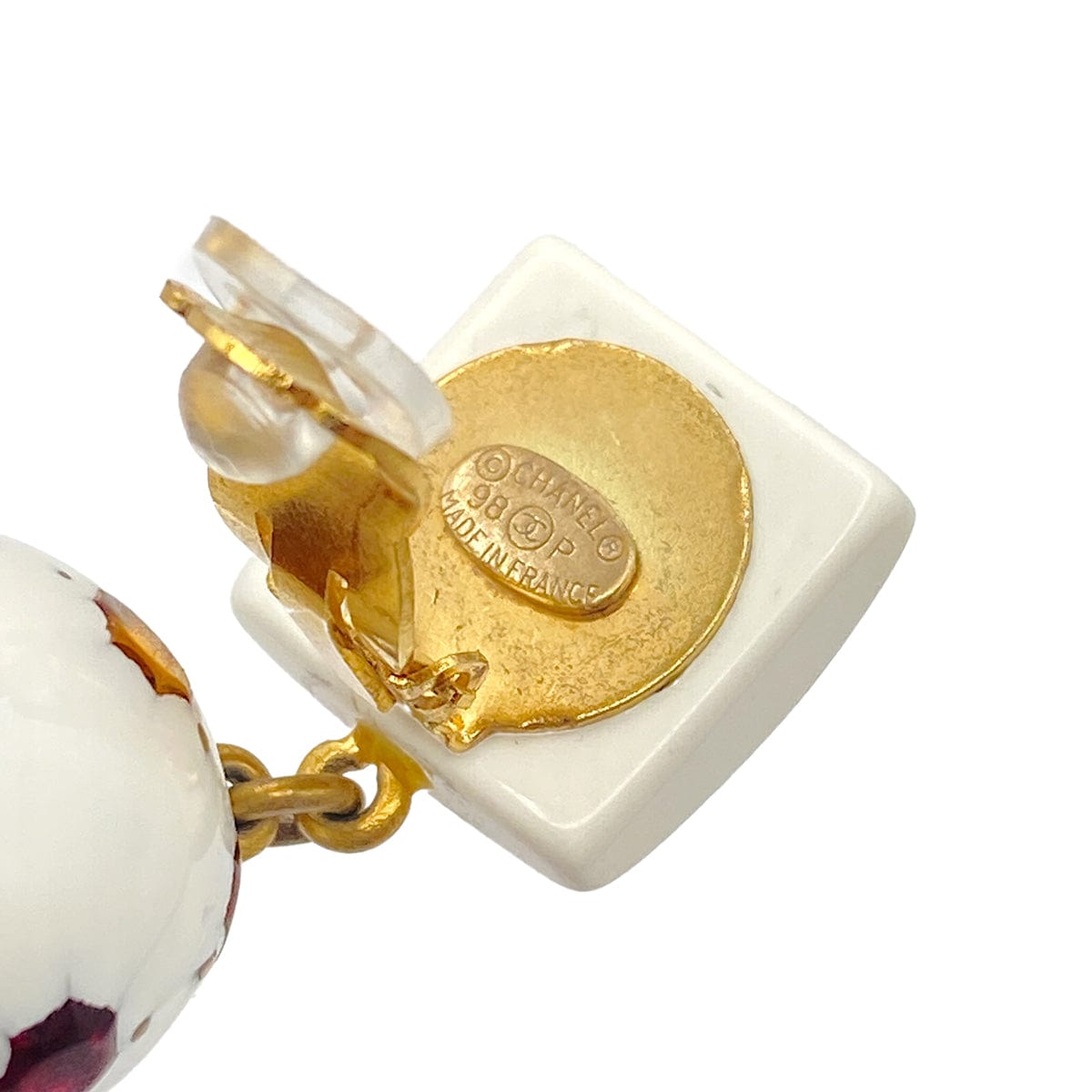 Luxury Promise Japan CHANEL VINTAGE EARRINGS COCOMARK SOCCER BALL ACCESSORY 98P 90271885