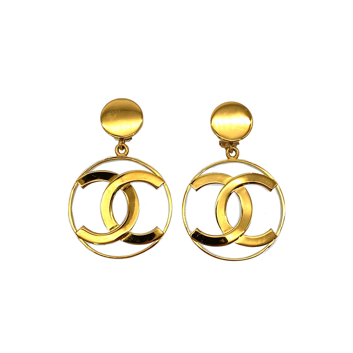 Luxury Promise Japan CHANEL VINTAGE EARRINGS COCOMARK SWING GOLD ACCESSORY 90288010