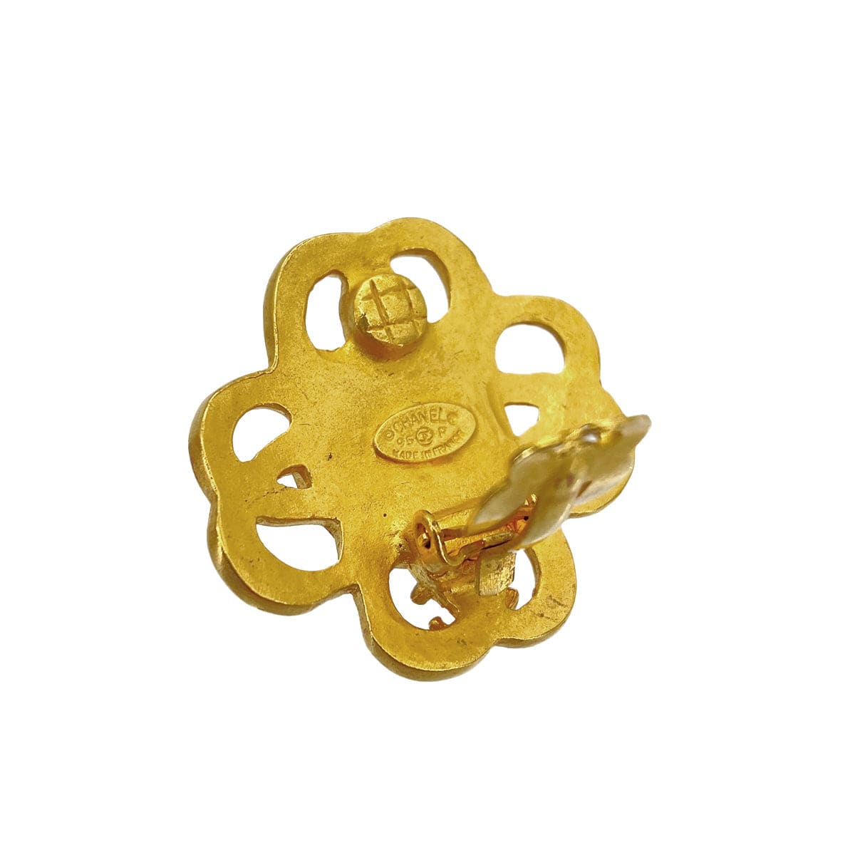 Luxury Promise Japan CHANEL VINTAGE EARRINGS FLOWER TURQUOISE ACCESSORY 95P 90295000