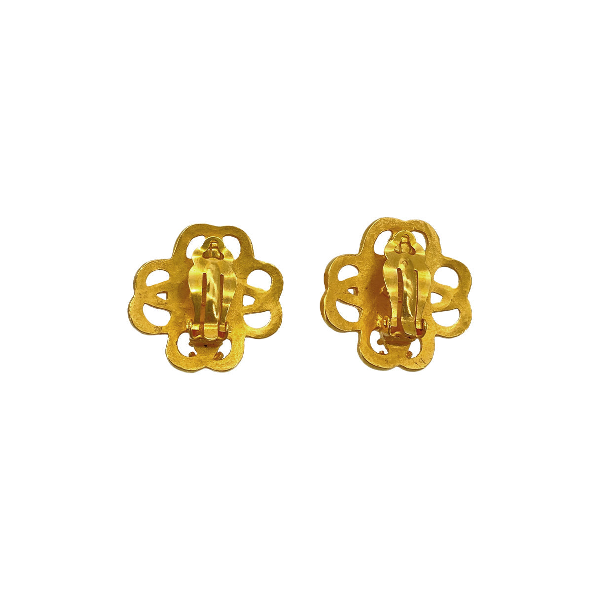 Luxury Promise Japan CHANEL VINTAGE EARRINGS FLOWER TURQUOISE ACCESSORY 95P 90295000