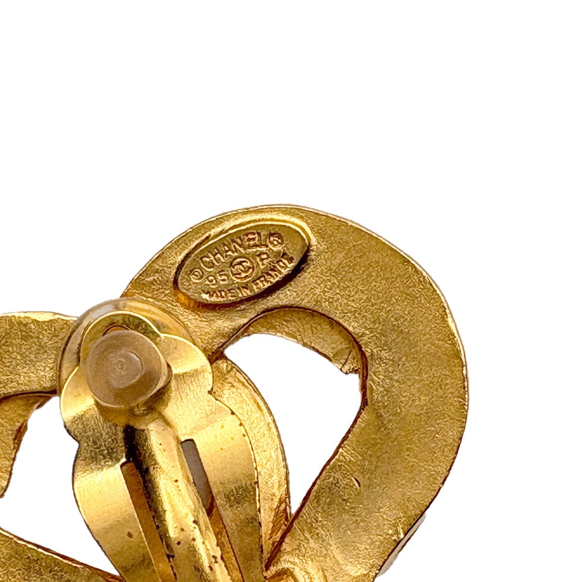 Luxury Promise Japan CHANEL VINTAGE EARRINGS HEART COCOMARK GOLD ACCESSORY 95P 90309760