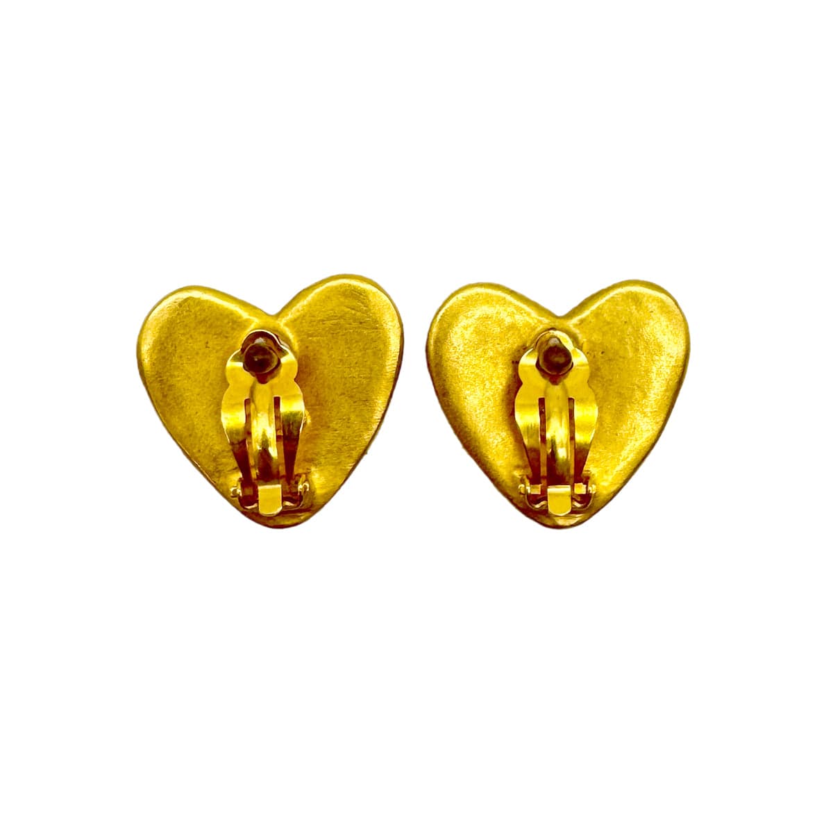 Luxury Promise Japan CHANEL VINTAGE EARRINGS HEART COCOMARK GOLD ACCESSORY 95P 90310271
