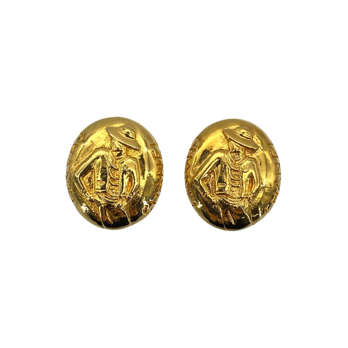 Luxury Promise Japan CHANEL VINTAGE EARRINGS MADEMOISELLE GOLD ACCESSORY 90269664