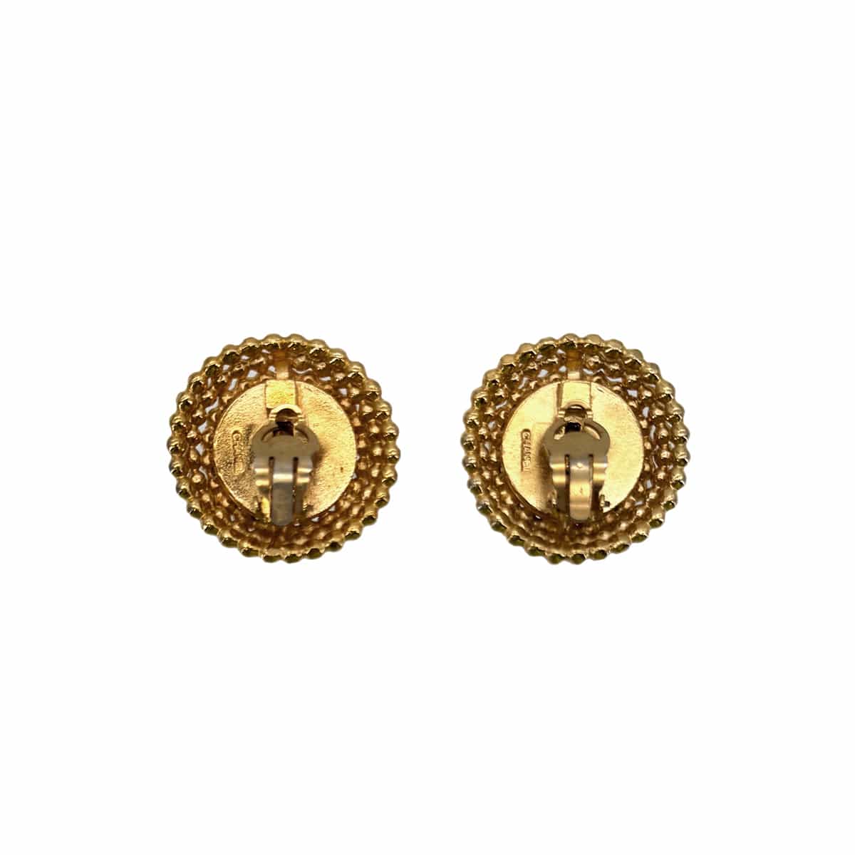 Luxury Promise Japan CHANEL VINTAGE EARRINGS ROUND COCOMARK GOLD ACCESSORY 90300539