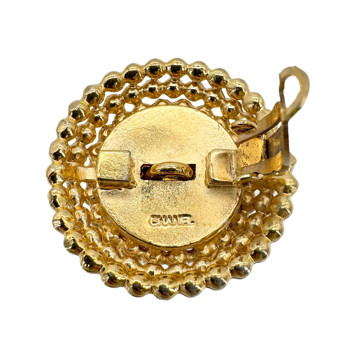 Luxury Promise Japan CHANEL VINTAGE EARRINGS ROUND COCOMARK GOLD ACCESSORY 90300539