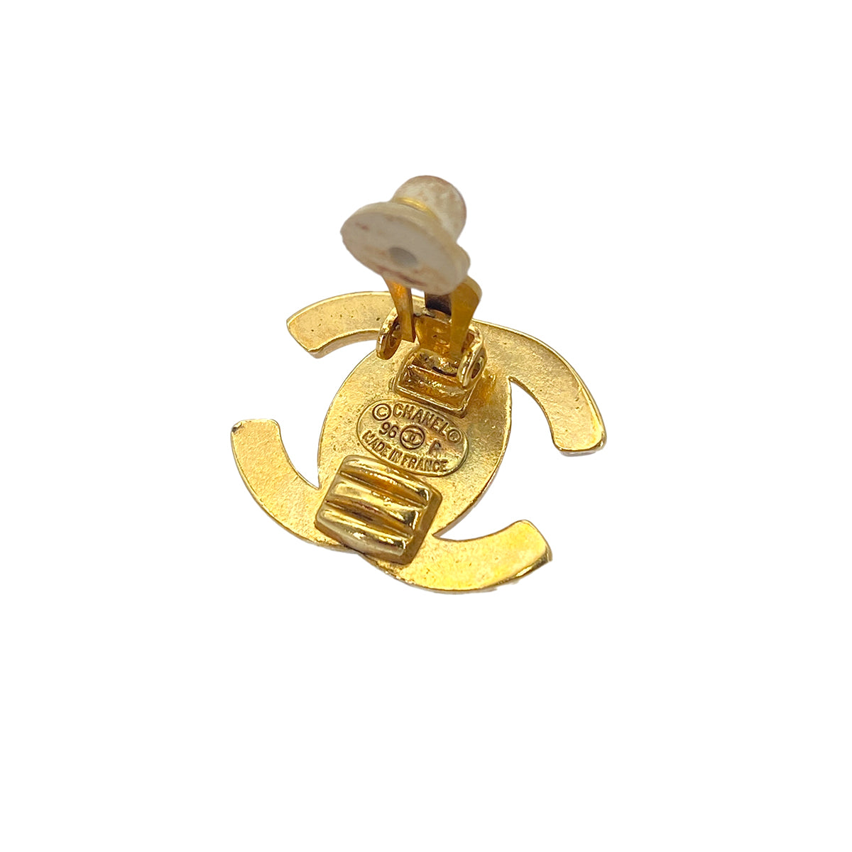Luxury Promise Japan CHANEL VINTAGE EARRINGS TURN LOCK ACCESSORY GOLD 96P 90276324