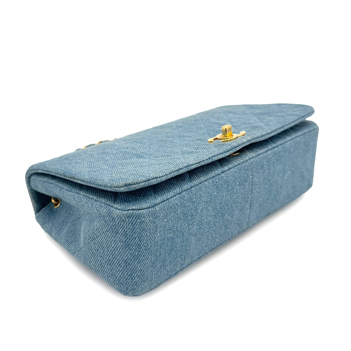 Luxury Promise Japan CHANEL VINTAGE FULL FLAP CHAIN SHOULDER BAG BLUE DENIM 90308202