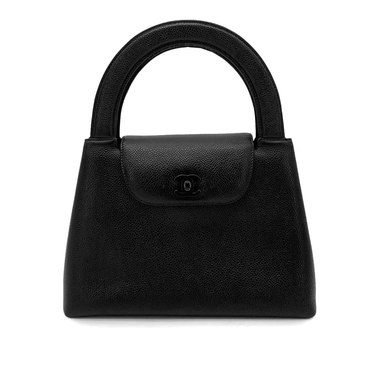Luxury Promise Japan CHANEL VINTAGE HAND BAG BLACK CAVIAR SKIN 90260189