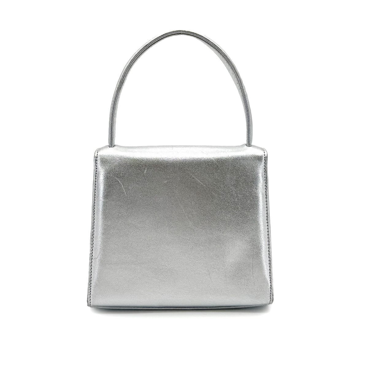 Luxury Promise Japan CHANEL VINTAGE HAND BAG SILVER LAMB SKIN 90275605