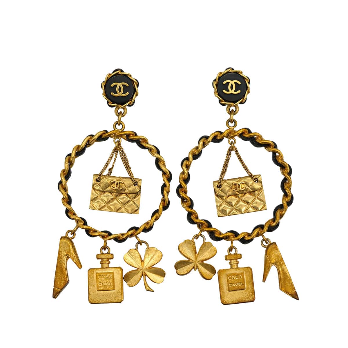 Luxury Promise Japan CHANEL VINTAGE ICON CHARM EARRINGS COCOMARK 94C ACCESSORY 90309013
