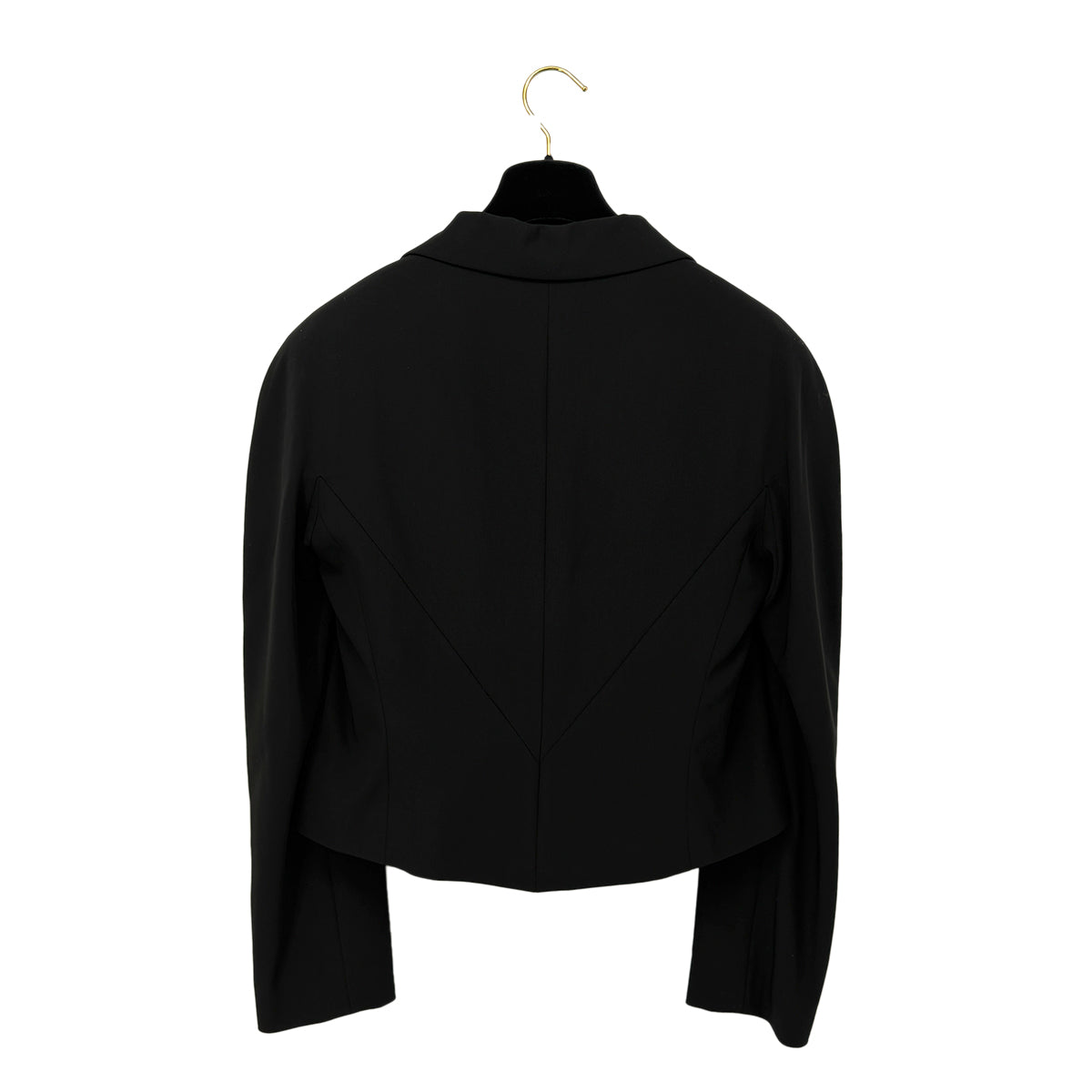 Luxury Promise Japan CHANEL VINTAGE JACKET PANTS SET BLACK WOOL 40 99A RTW 90286201