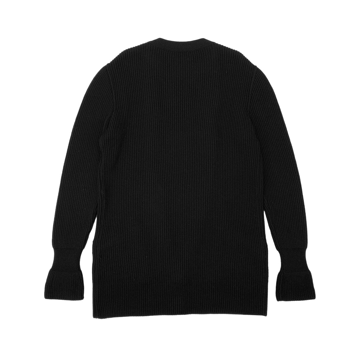 Luxury Promise Japan CHANEL VINTAGE KNIT TOPS SKIRT SET CLOVER BUTTON BLACK WOOL 38  RTW 90283151