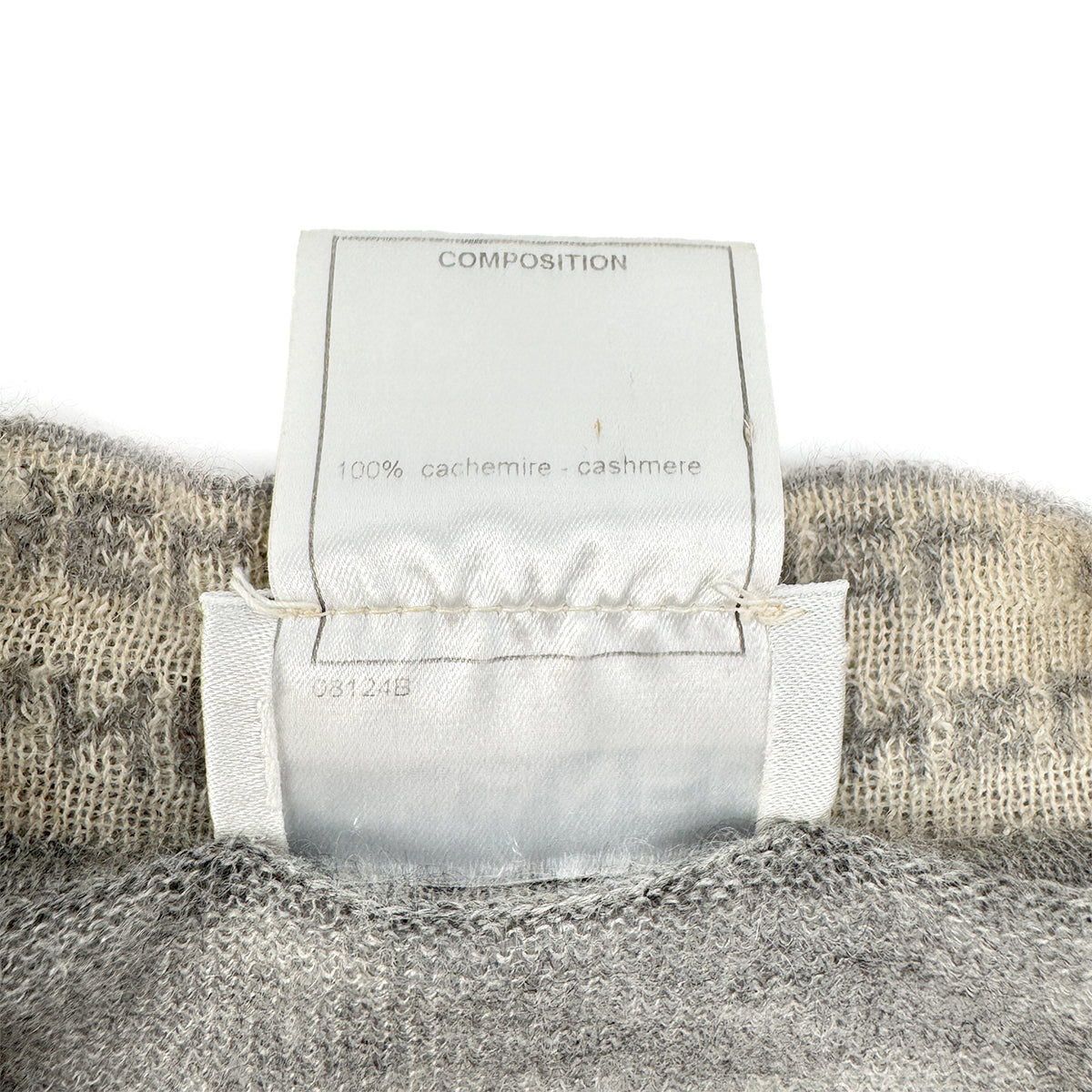 Luxury Promise Japan CHANEL VINTAGE LOGO HALF SLEEVE KNIT CARDIGAN GRAY CASHMERE 42 99C RTW 90296579