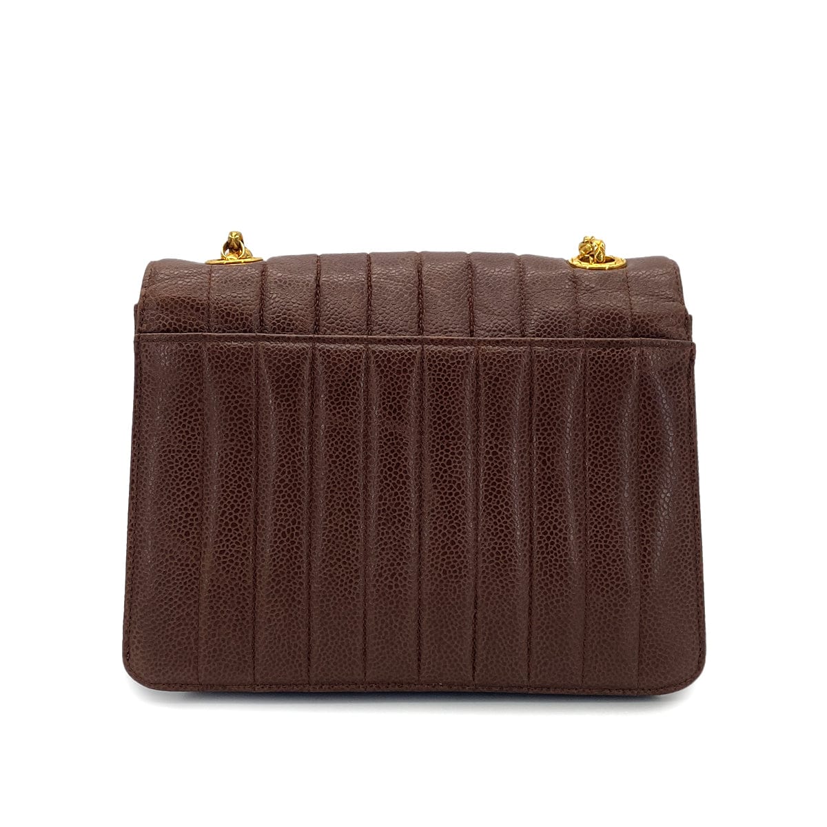 Luxury Promise Japan CHANEL VINTAGE MADEMOISELLE BIJOU CHAIN SHOULDER BAG BROWN CAVIAR SKIN 90301734