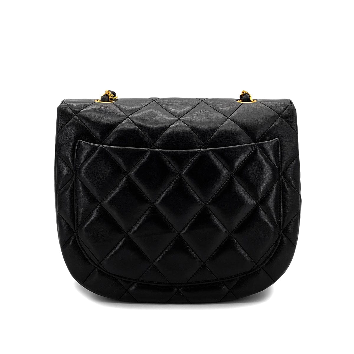 Luxury Promise Japan CHANEL VINTAGE MATELASSE BIG COCO CHAIN SHOULDER BAG BLACK LAMB SKIN 90277555