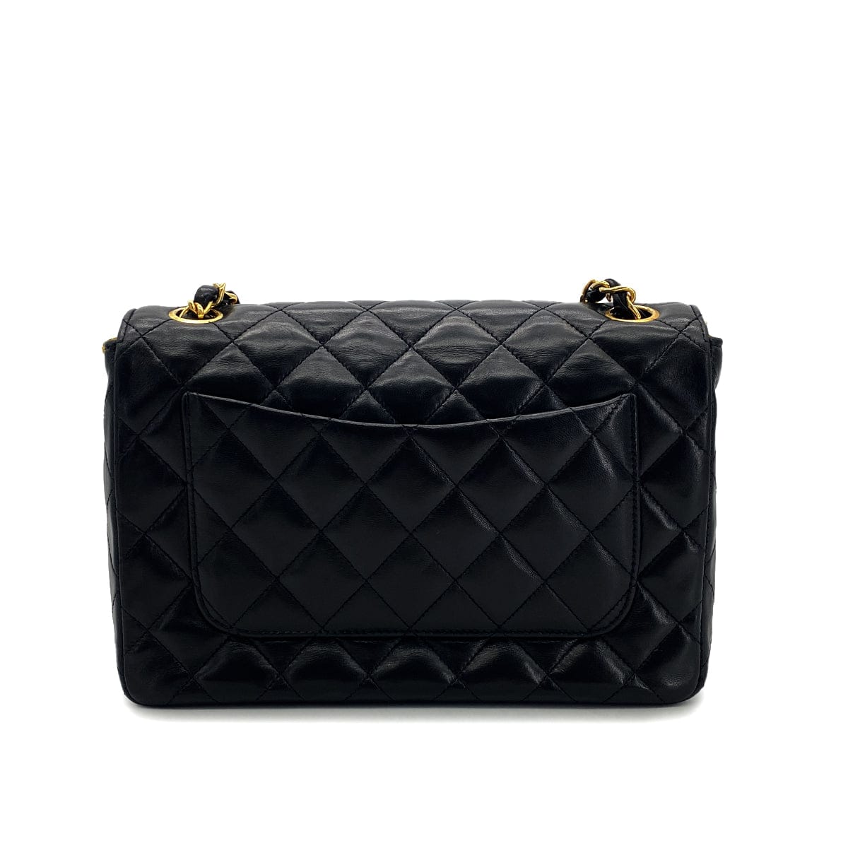 Luxury Promise Japan CHANEL VINTAGE MATELASSE BIG COCO CHAIN SHOULDER BAG BLACK LAMB SKIN 90301108