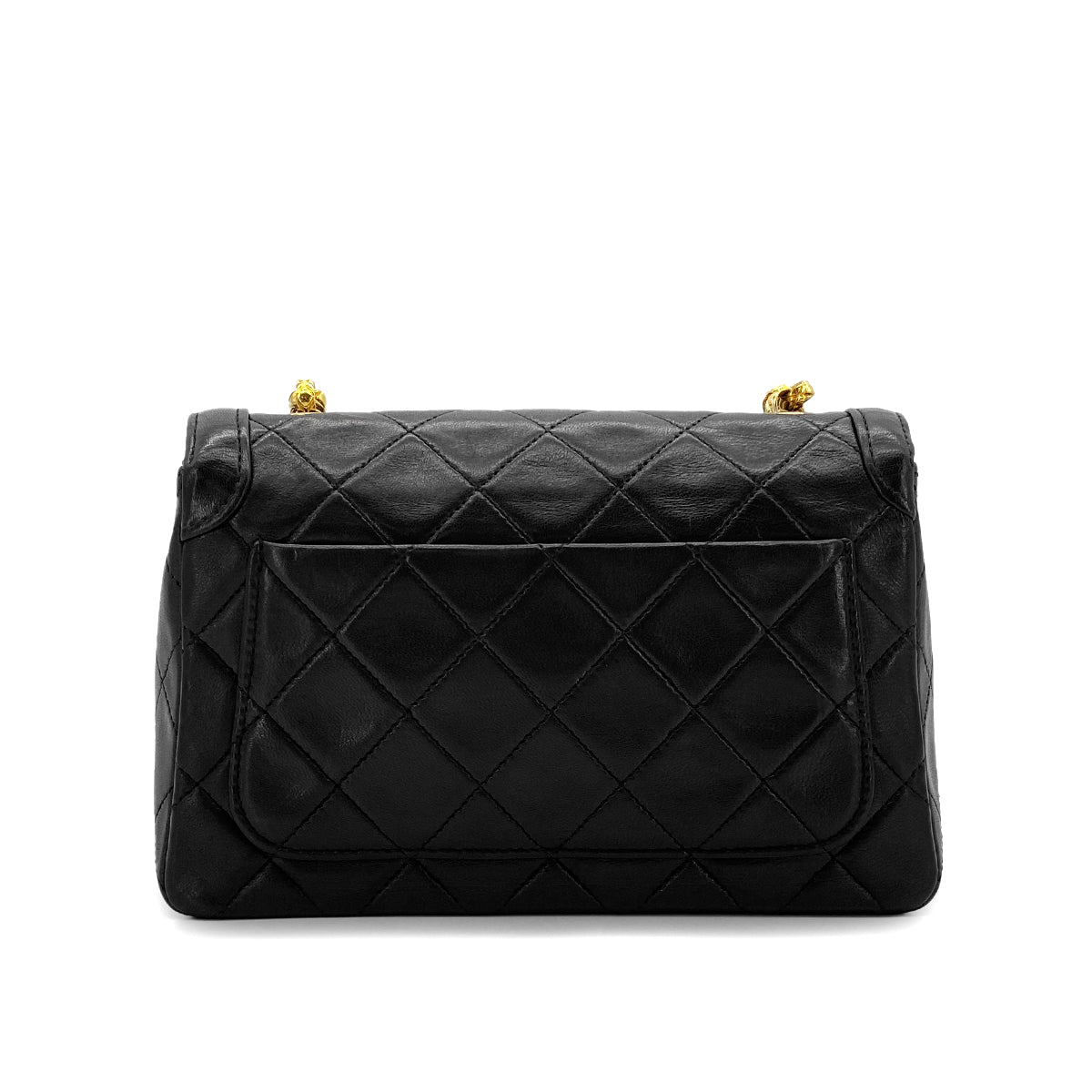 Luxury Promise Japan CHANEL VINTAGE MATELASSE BIJOU CHAIN SHOULDER BAG BLACK LAMB SKIN 90288982