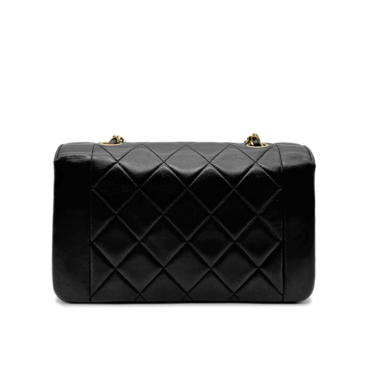 Luxury Promise Japan CHANEL VINTAGE MATELASSE CHAIN SHOULDER BAG BLACK LAMB SKIN 90275621