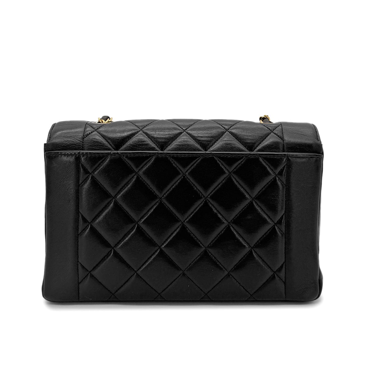 Luxury Promise Japan CHANEL VINTAGE MATELASSE CHAIN SHOULDER BAG BLACK LAMB SKIN 90277069