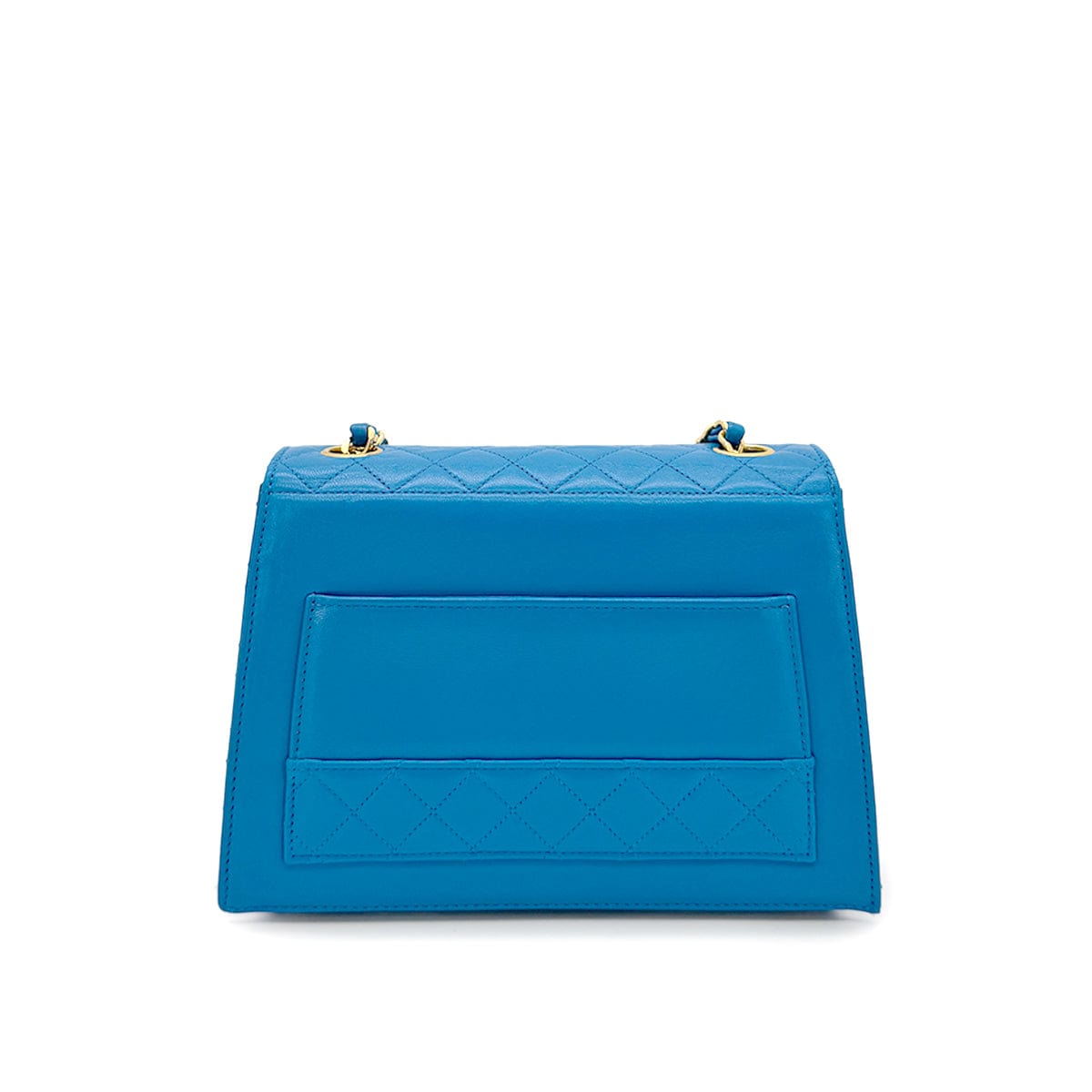 Luxury Promise Japan CHANEL VINTAGE MATELASSE CHAIN SHOULDER BAG BLUE LAMB SKIN 90279944