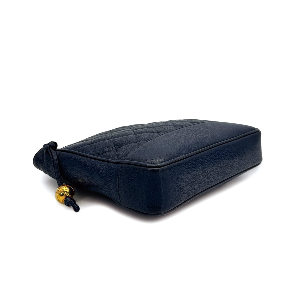 Luxury Promise Japan CHANEL VINTAGE MATELASSE CHAIN TOTE BAG NAVY CAVIAR SKIN GOLD HARDWARE 90311051