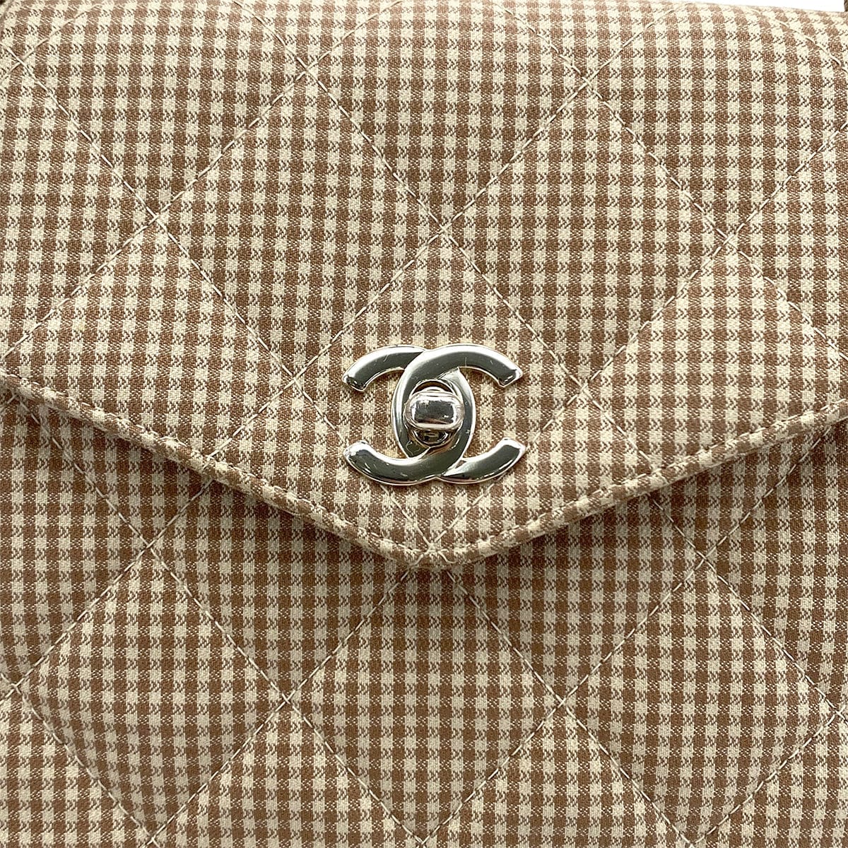 Luxury Promise Japan CHANEL VINTAGE MATELASSE CHECK PATTERN HAND BAG BEIGE CANVAS 90284470