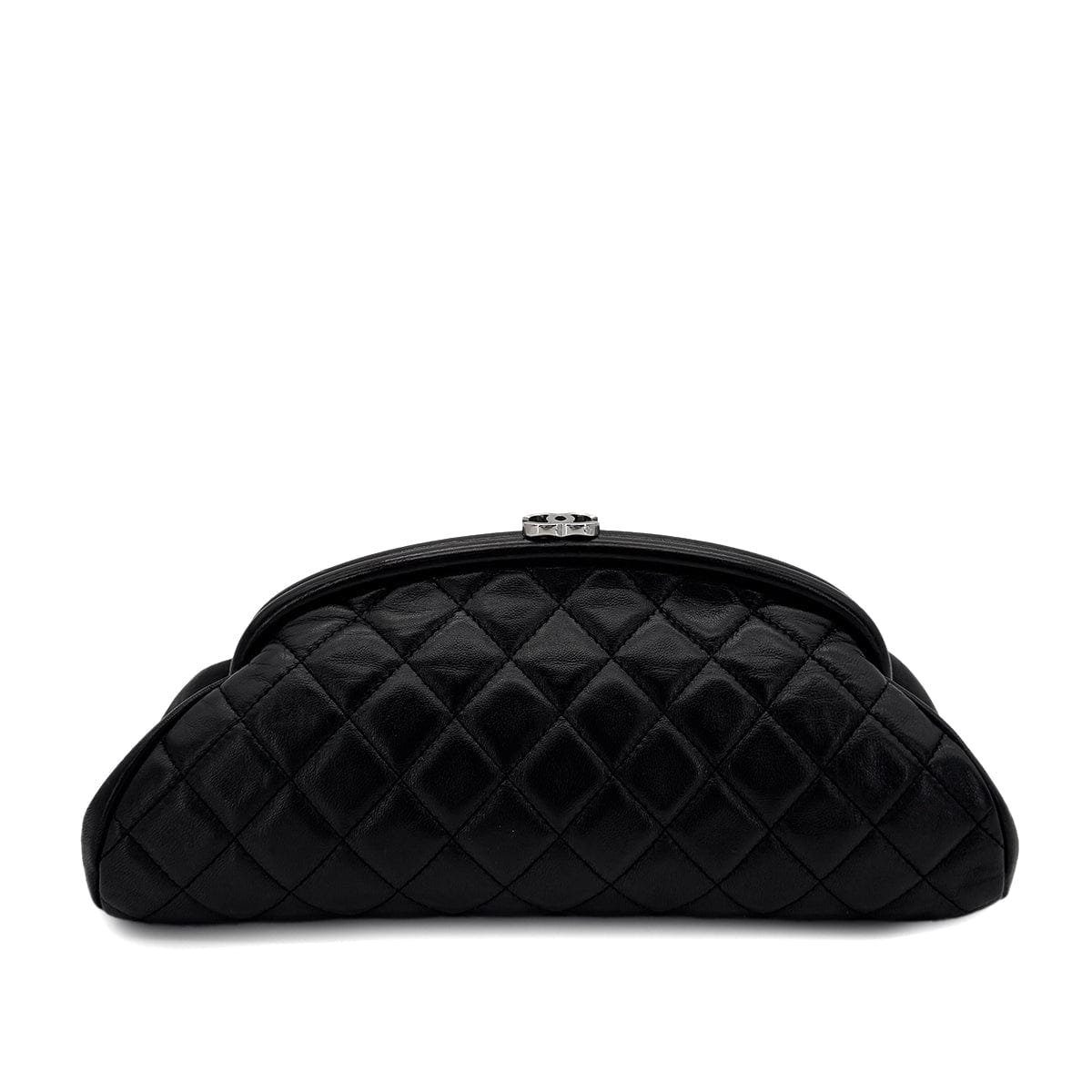 Luxury Promise Japan CHANEL VINTAGE MATELASSE CLUTCH BAG BLACK LAMB SKIN 90286011