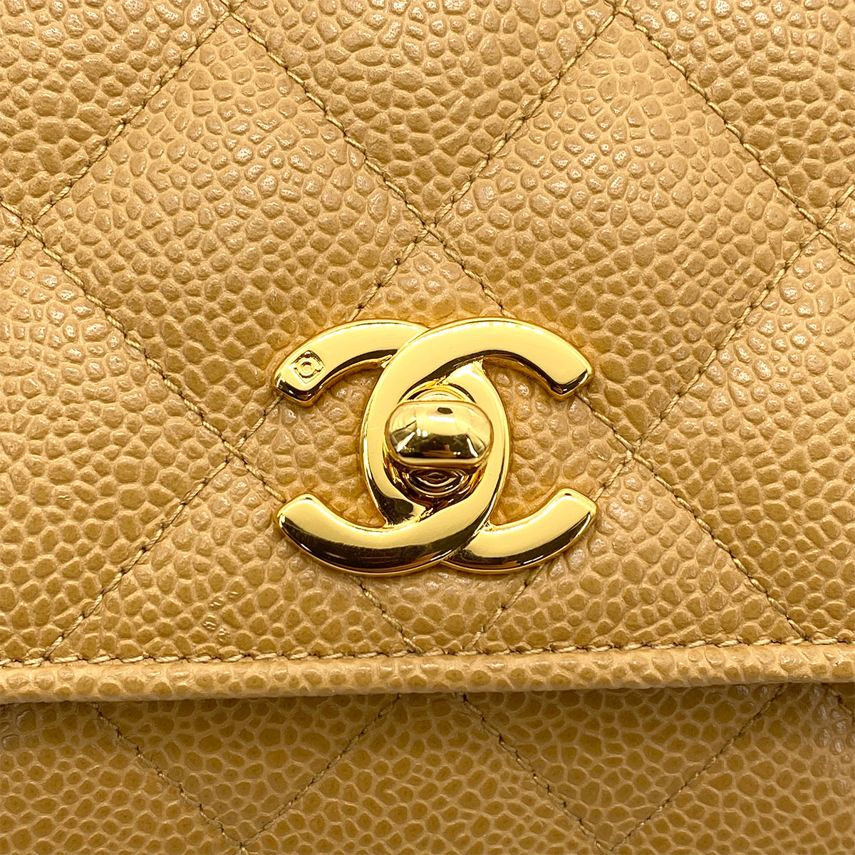 Luxury Promise Japan CHANEL VINTAGE MATELASSE HAND BAG BEIGE CAVIAR SKIN 90261206