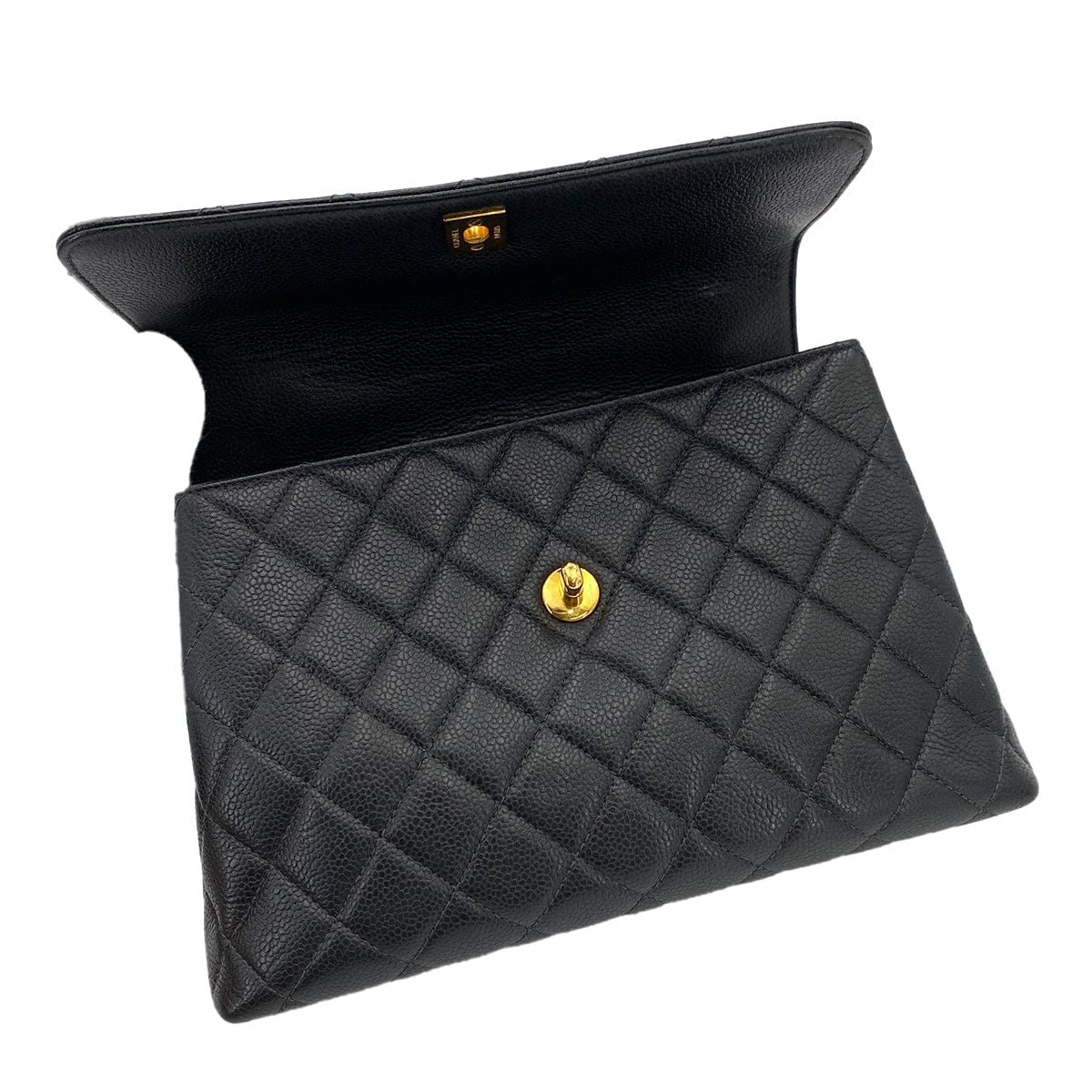 Luxury Promise Japan CHANEL VINTAGE MATELASSE HAND BAG BLACK CAVIAR SKIN 90245067