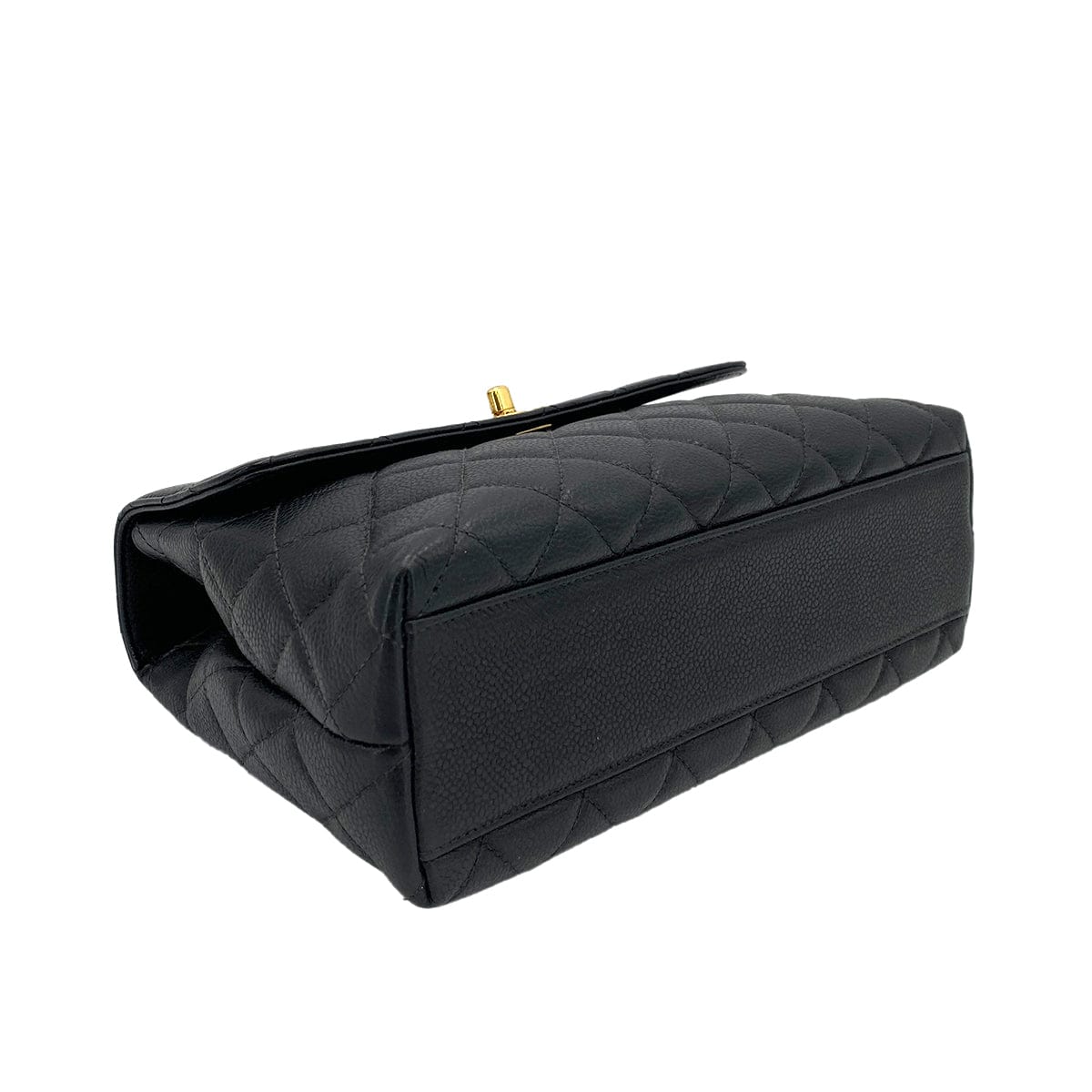 Luxury Promise Japan CHANEL VINTAGE MATELASSE HAND BAG BLACK CAVIAR SKIN 90245067