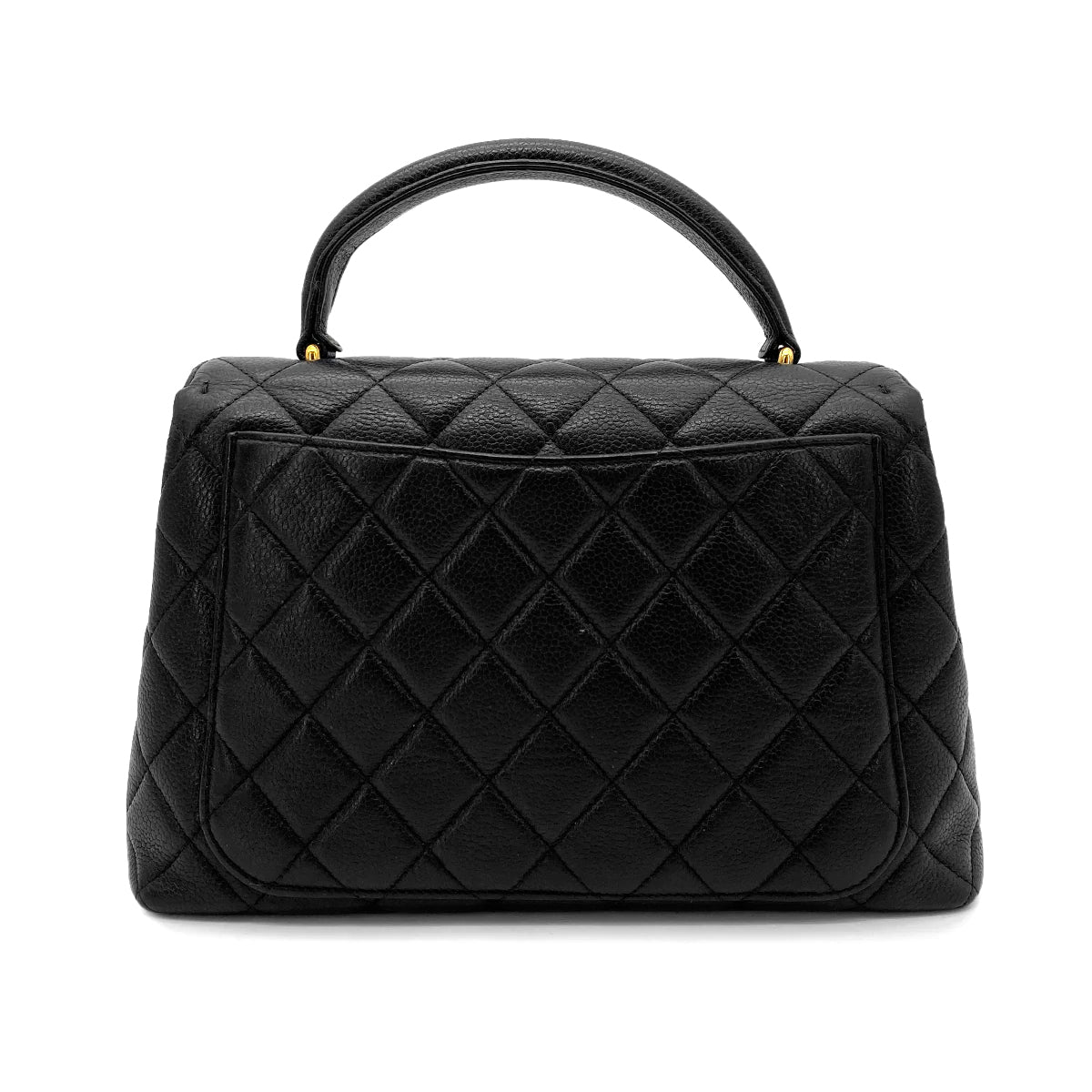 Luxury Promise Japan CHANEL VINTAGE MATELASSE HAND BAG BLACK CAVIAR SKIN 90258792