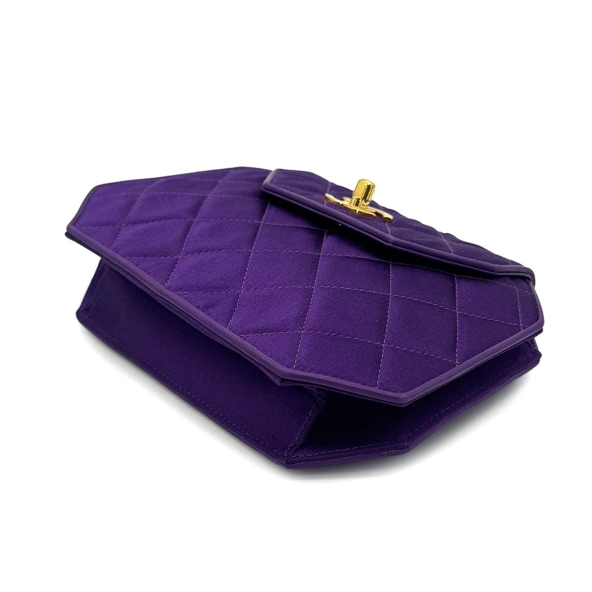 Luxury Promise Japan CHANEL VINTAGE MATELASSE OCTAGON SHOULDER BAG PURPLE 90292049