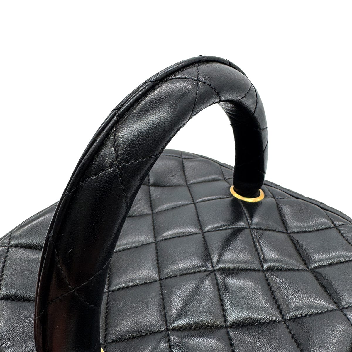 Luxury Promise Japan CHANEL VINTAGE MATELASSE VANITY HAND BAG BLACK LEATHER 90306343