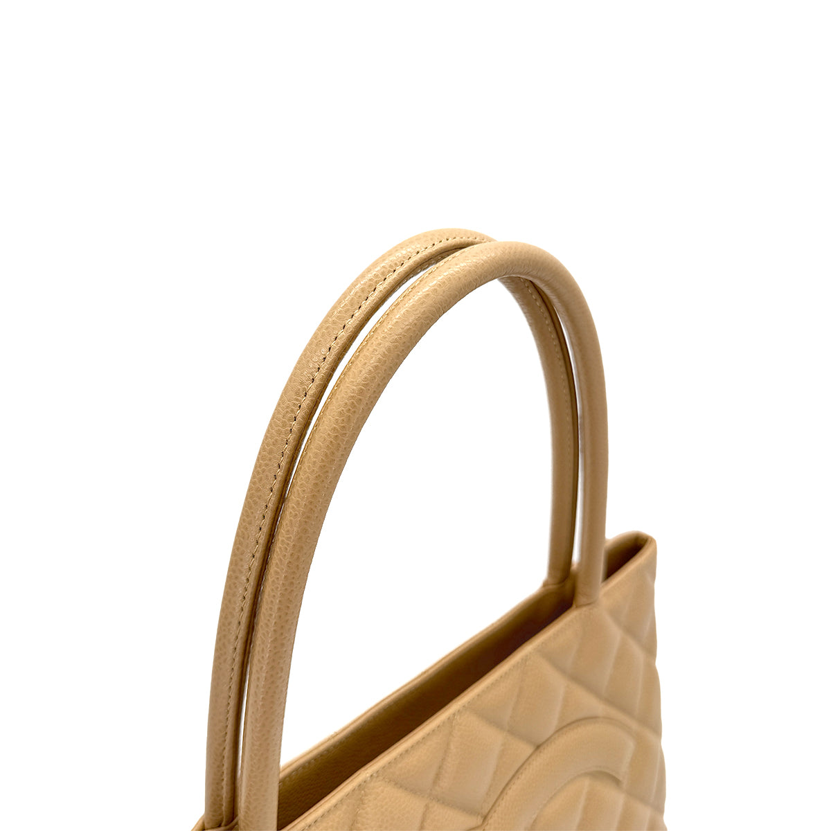 Luxury Promise Japan CHANEL VINTAGE MEDALLION TOTE BAG BEIGE CAVIAR SKIN 90284878